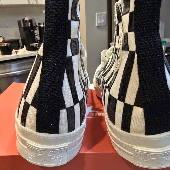 New Converse Chuck 70 Checkered Pattern shoes - Egret (A08764C) Mens Size 13 HTF - Picture 6 of 14